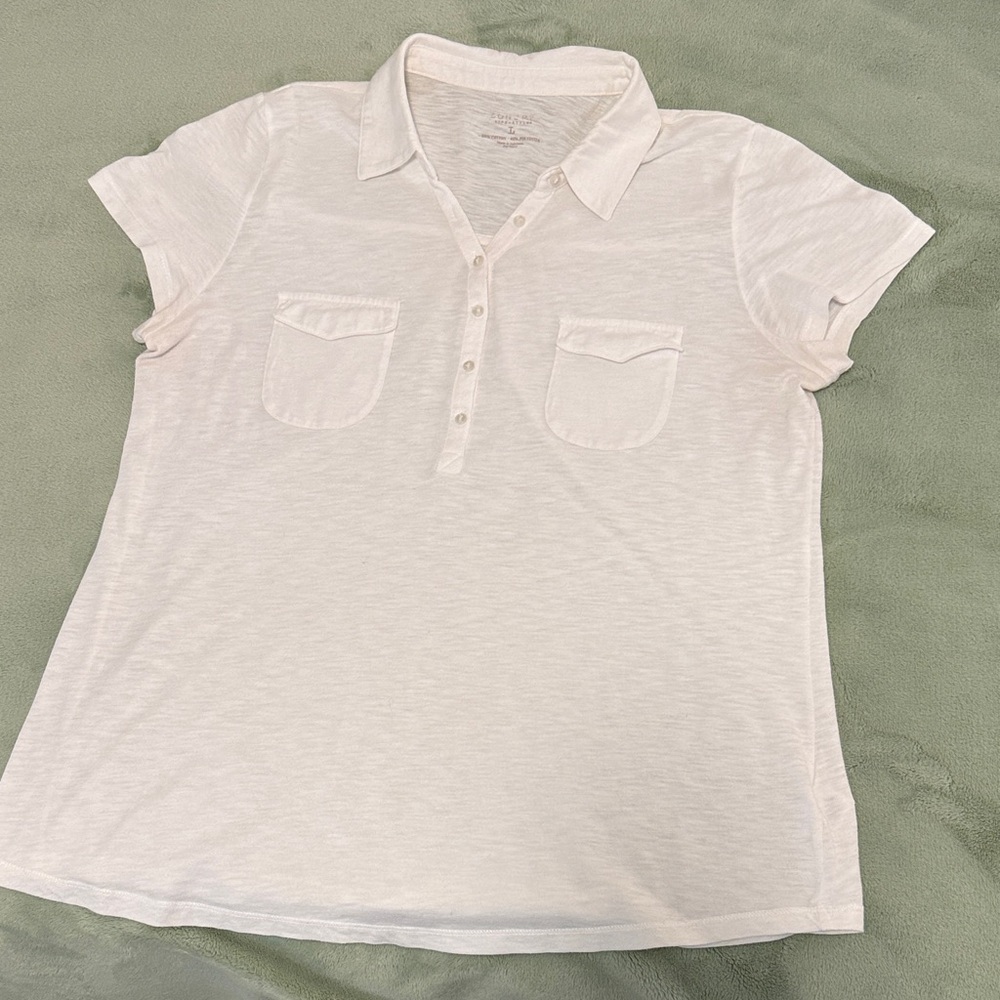 Sonoma White Polo Shirt